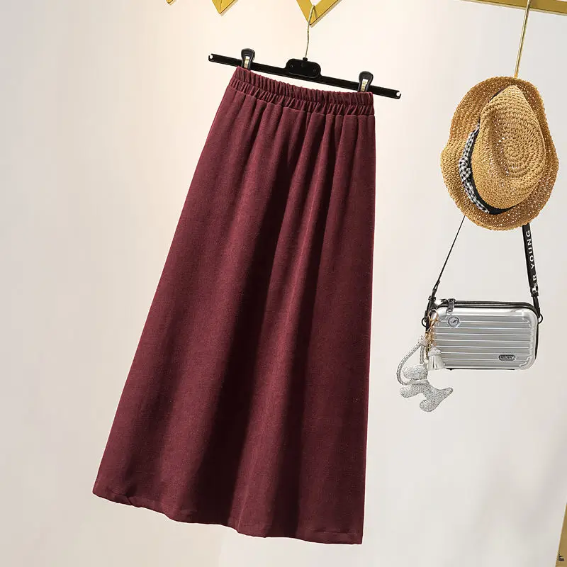 Женская Вельветовая юбка с высокой талией оборками и шитьем на осень зиму новая