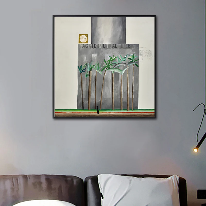 Плакаты на холсте с изображением Дэвида хокни площади Першина в Лос-Анджелесе