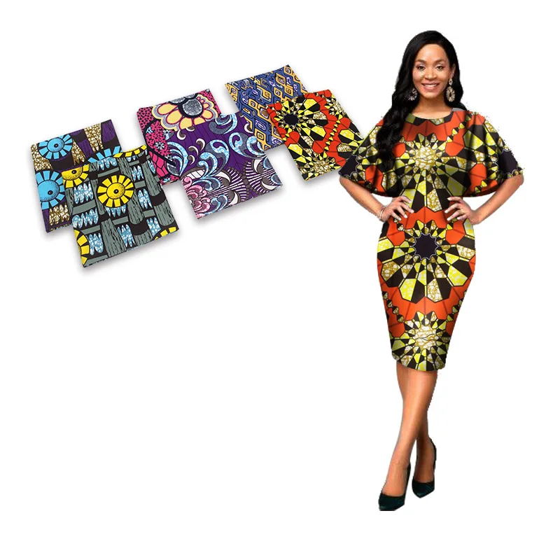 Изысканный Большой цветок стиль хлопок африканская настоящая Анкара восковая