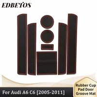 for audi a6 c6 2005 2006 2007 2008 2009 2010 2011 car accessories interior non slip carpet gate slot coaster mat