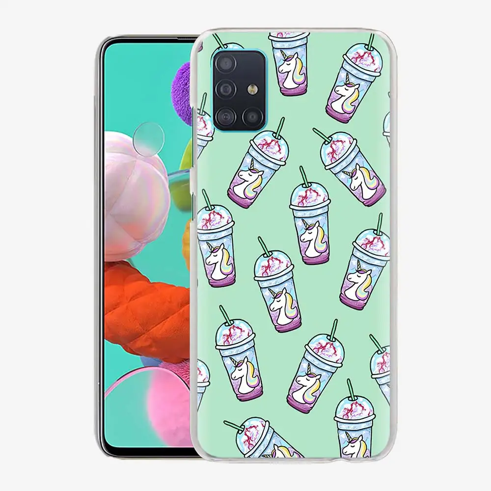 

Cartoon Baby Unicorns Hard PC Phone Case For Samsung Galaxy A51 A71 A31 A41 A21s A91 A12 A02s A42 5G Back Cover Coque Funda Capa