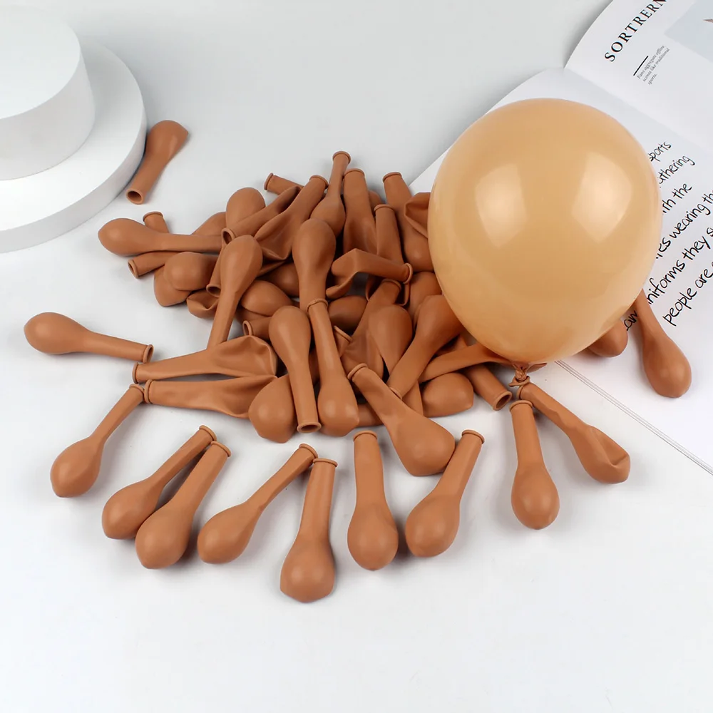 123 шт./компл. кофейно коричневые воздушные шары из латекса для дня рождения