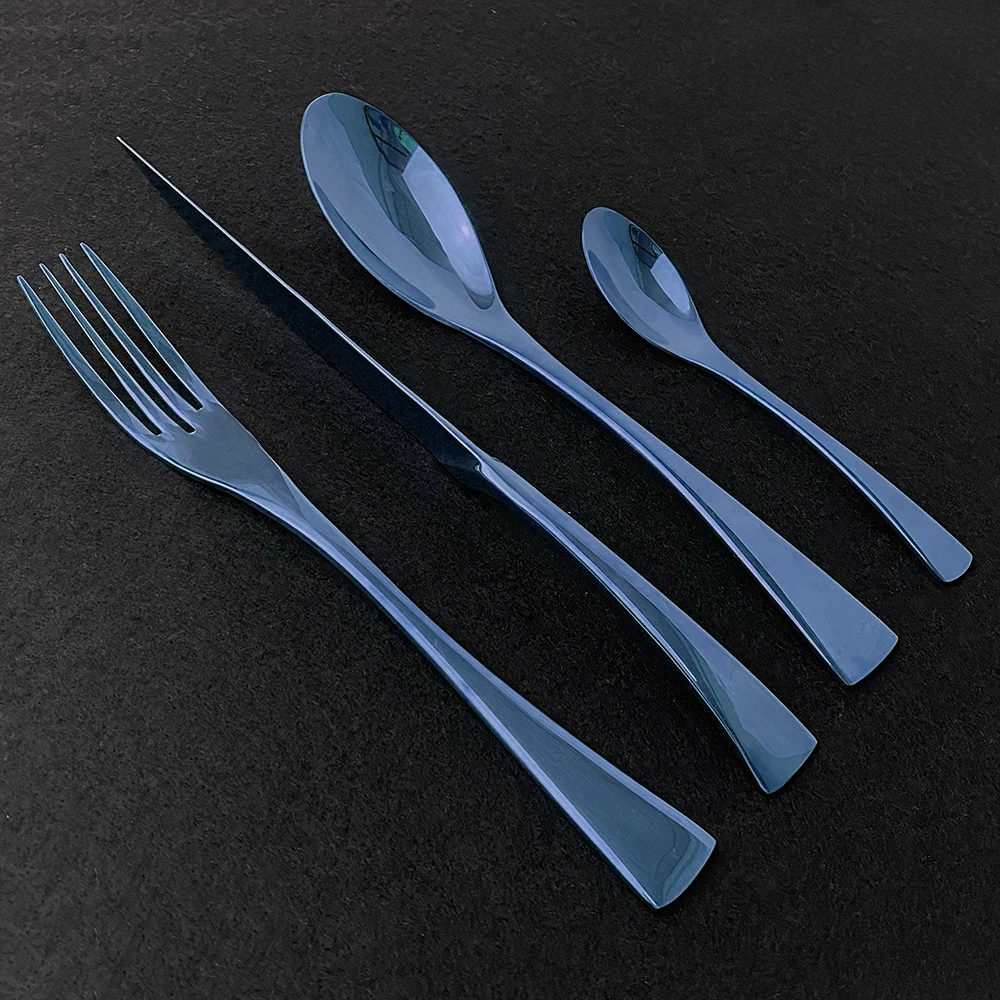 Colorful Mirror Flatware Set 18/10 Stainless Steel Western Steak Knife Kitchen Accessories