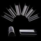 Новинка 550, искусственные прозрачные изогнутые накладные ногти, сверхдлинные C-образные накладные ногти, профессиональные искусственные ногти, инструменты для ухода за кожей