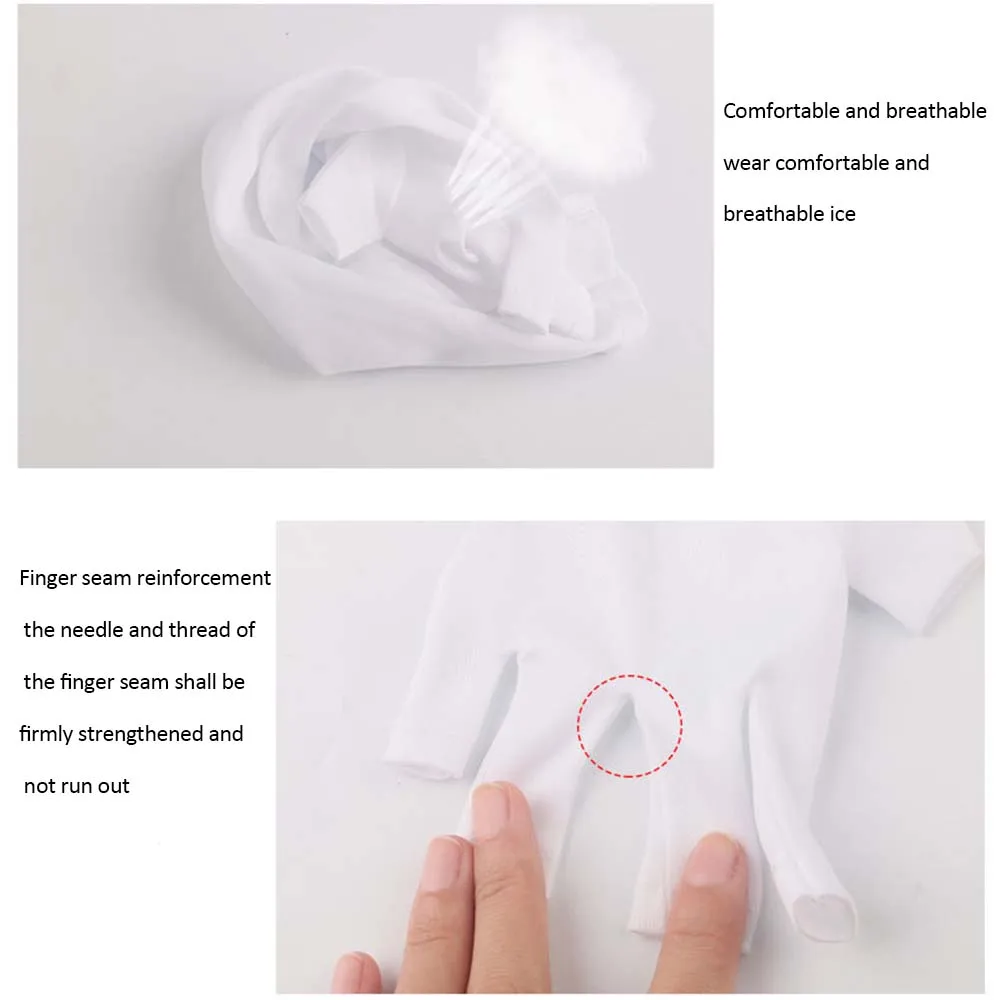 1 пара Защита от УФ излучения перчатки защита для дизайна ногтей Гелевые с