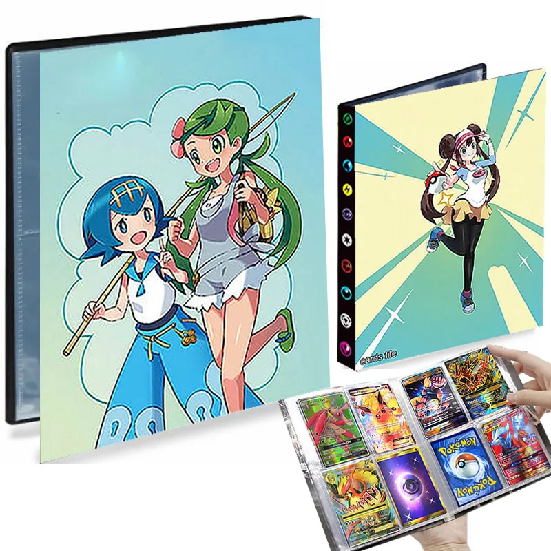 

Album Pokemon Card Holder Binder 240pcs Cartoon Map Playing Game Card Book Folder Loaded List Collection Childer Kids Toy Gift