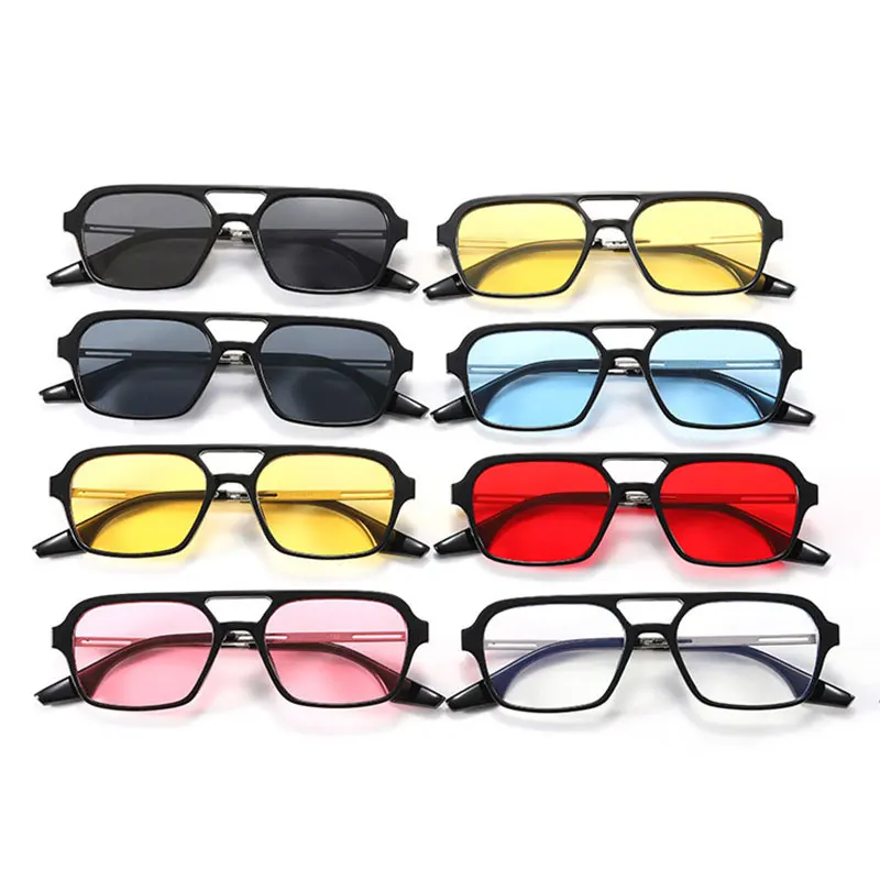 

HBK New Fashion Square Sunglasses For Women Men Luxury Brand Design Unisex Black Frame Travel Driving Zonnebril UV400