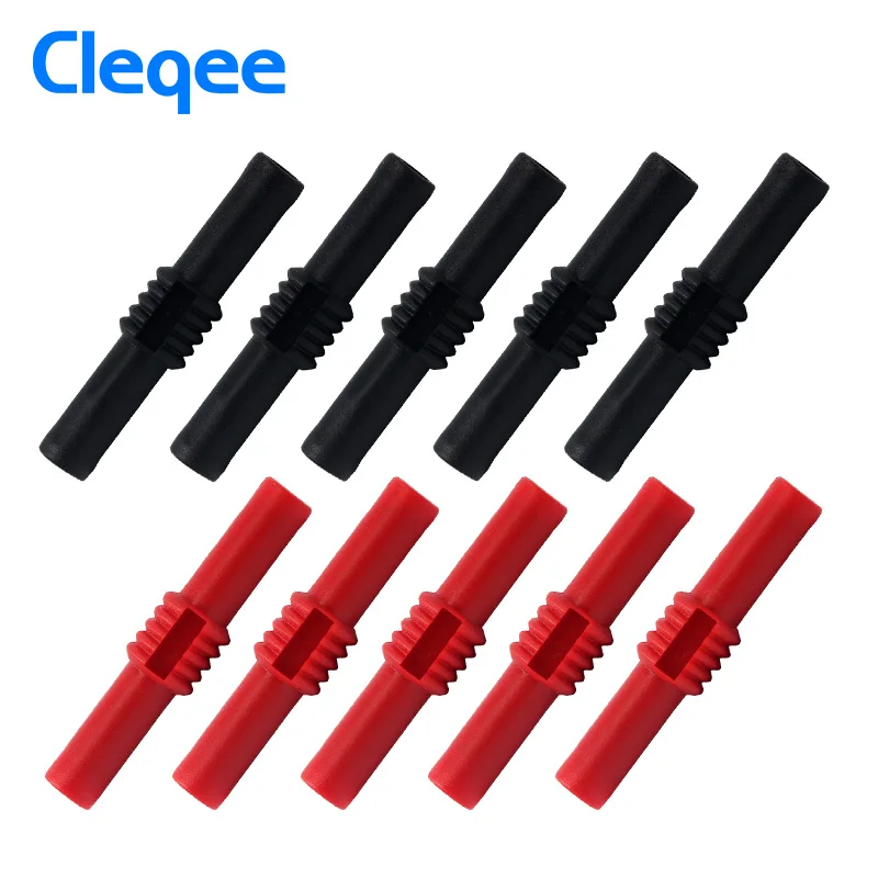 

High quality Cleqee P7023 10pcs 4mm banana socket female adapter extension Insulated Banana plug Coupler