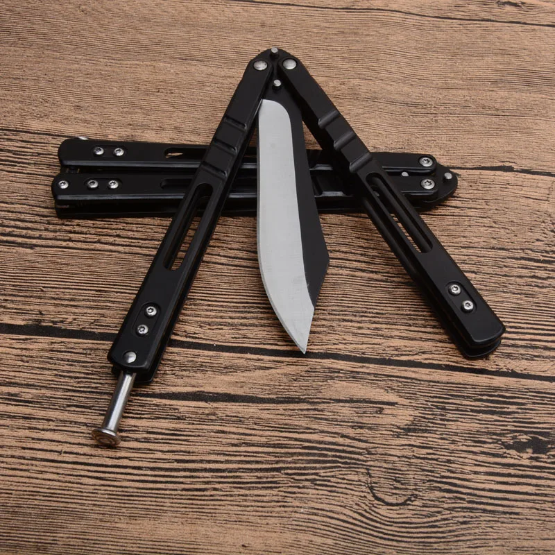Бабочка нож для тренера 440 Лезвие обучение ножи сталь Ручка карман качели