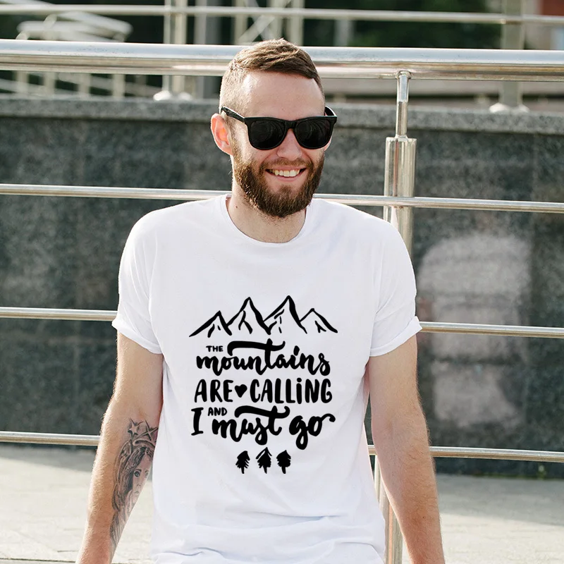 

The Mountains Are Summer O Neck Tee-Shirt Street Fitness Tight Tops T Shirt Streetwear Comfortable Tops Shirt Unisex