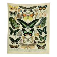 butterfly witchcraft tapestry wall carpet papilio crystal divination trippy tapiz hippie boho wall blanket decor room art mural