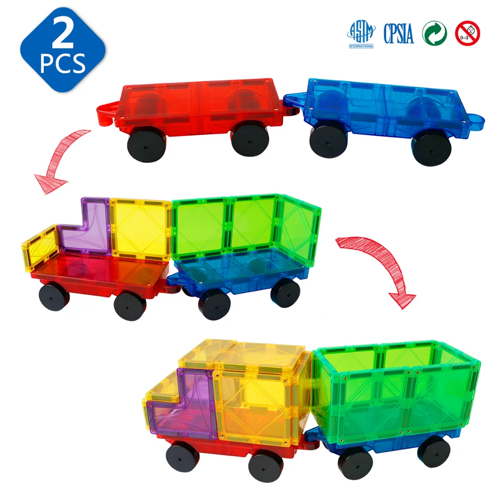 Автомобильный набор из 2 предметов подходит для магнитных блоков растягивается и