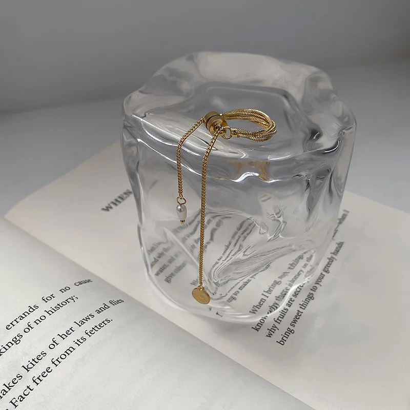 Серьги-цепочки с жемчугом и магнитной застежкой женские длинные кисточки