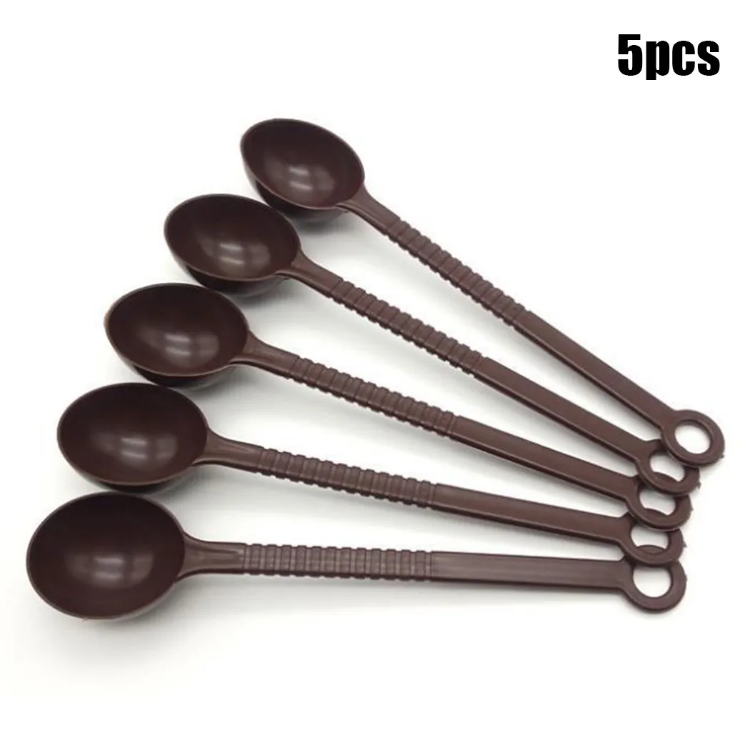 

5Pcs 15g Coffee Milk Tea Measuring Spoon Plastic Long Handle Fruit Powder Espresso Scoop Baking Measure Tool Kitchen Accessories