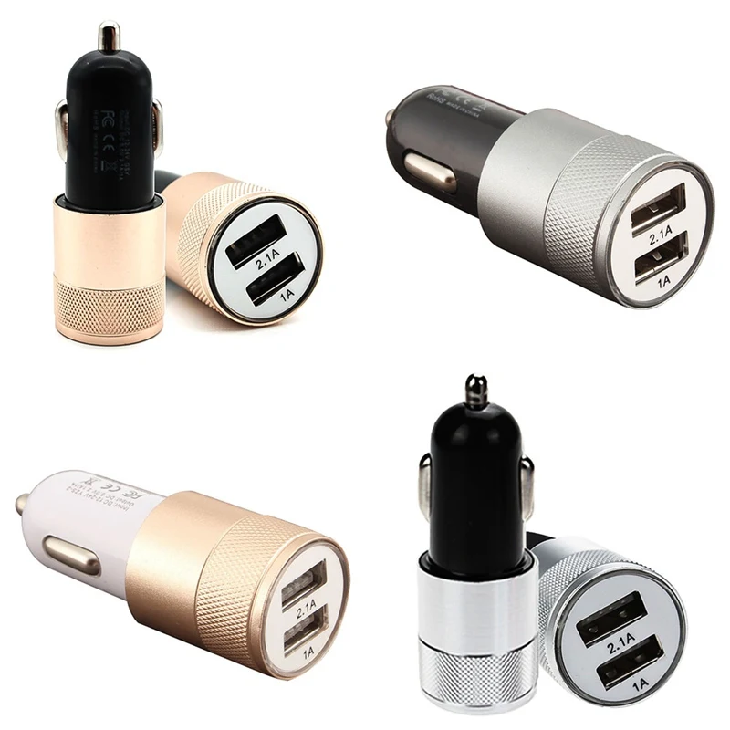 Небольшой двухместный Сталь зарядных порта USB для автомобиля Зарядное
