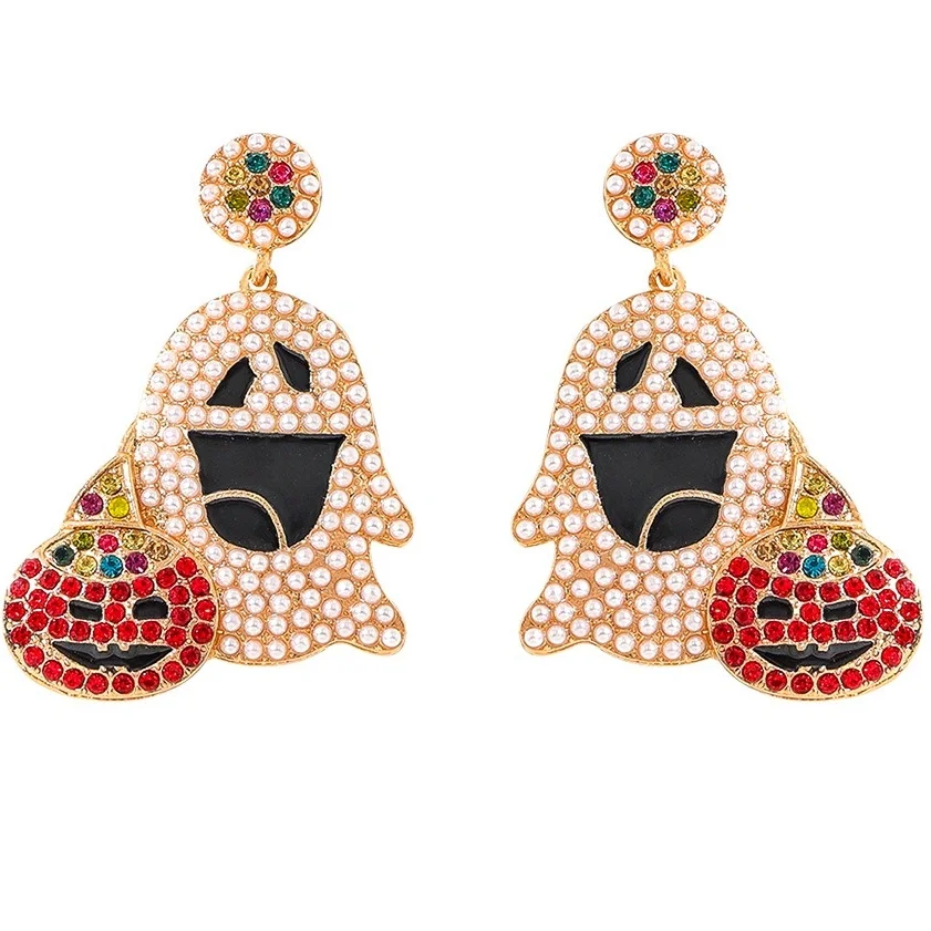 

Creative Funny Cartoon Ghost Face Earrings Wholesale