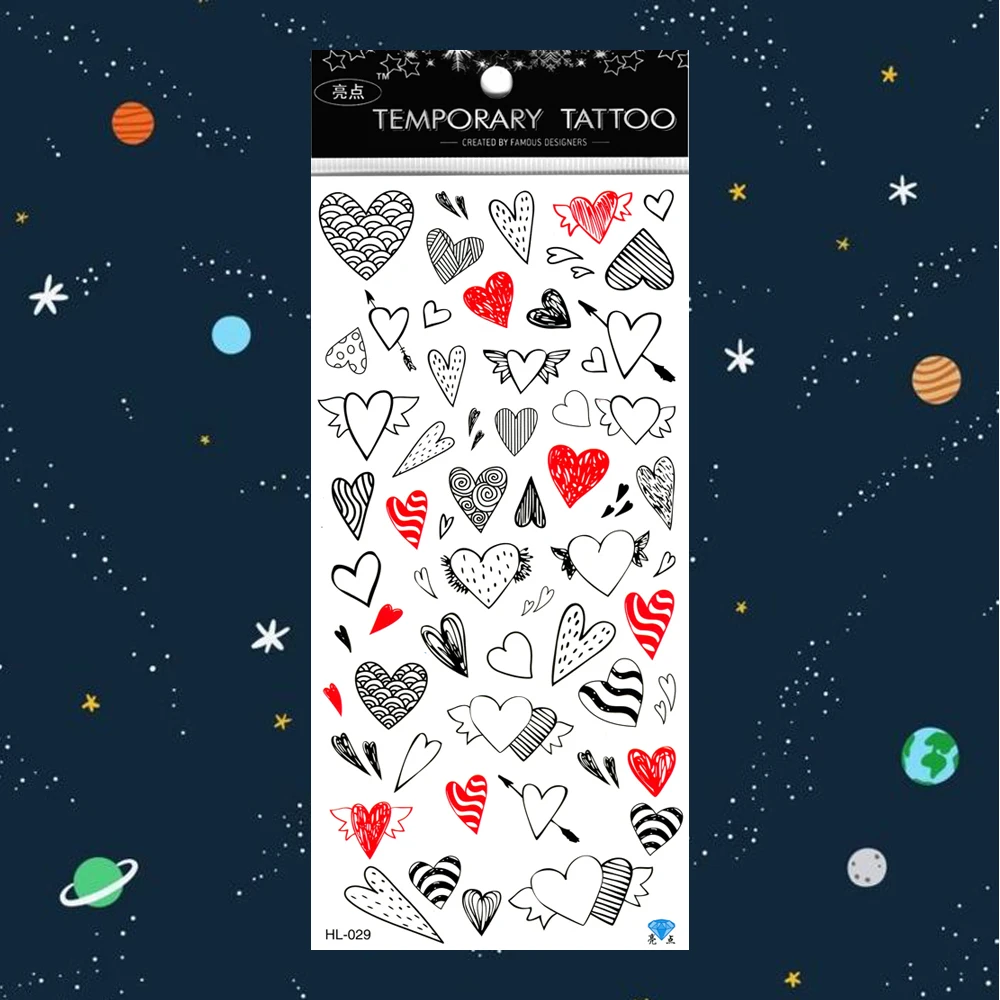 

5PCS / Set Birthday Cake Water Tattoo Face Tatoo Temporales Mujer Bird Temporary Tattoos Heart Body Women Tribal Sleeve Flower