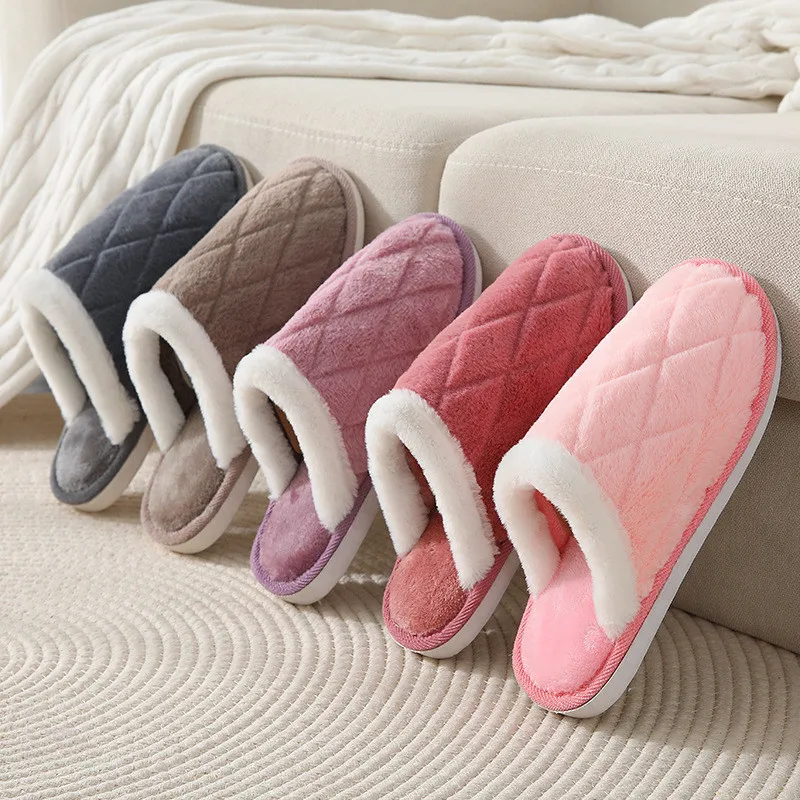 

Women New Warm Shoes Warm Flip Flop Shoes Guest Slippers All-match Slippers For Lady Comfortable Soft Wedding Shoes Winter