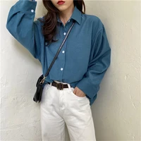 hzirip chic design all match full sleeved stylish loose solid office lady casual soft brief stylish shirts 8 colors