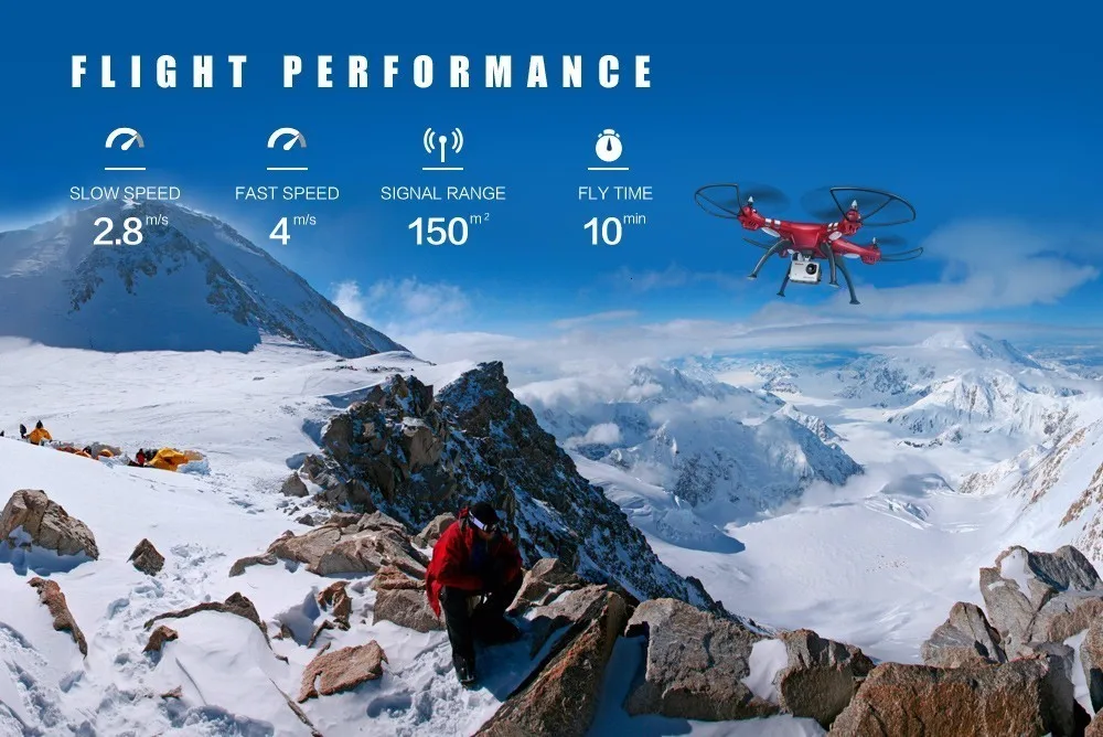 SYMA Профессиональный Бла(беспилотный летательный аппарат X8HG(X8G апгрейд) 2,4G 4CH 6-осевой гироскоп вертолет Quadcopter Drone 1080P 8MP HD Камера красного цвета