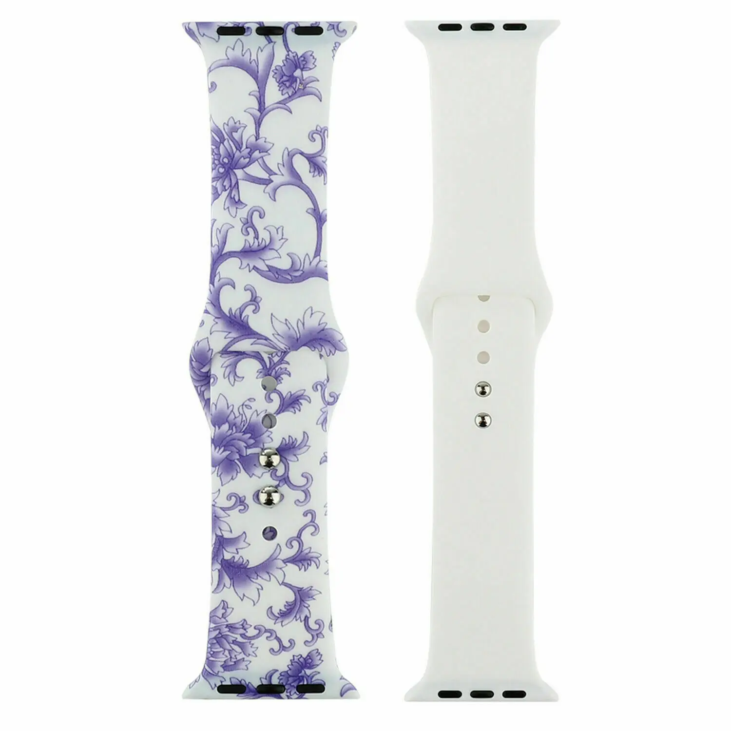 NO. 39 Сменный спортивный ремешок для Apple Watch Band 5, 4, 44 мм, 40 мм, силиконовый браслет с цветочным принтом для iWatch Series 3, 2, 1, 42 мм, 38 мм - Цвет ремешка: NO. 39