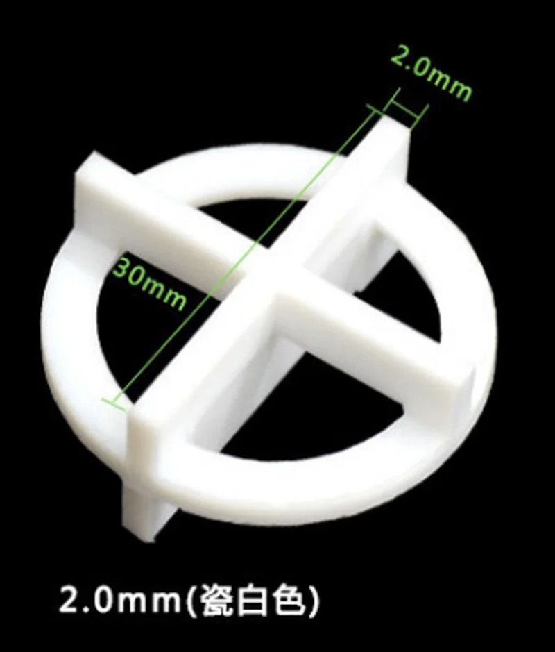 100pcs White Removable Tile Leveling System Slit Locator Floor Laying Tile Alignment Leveler Clips Construction Tool 3.0mm