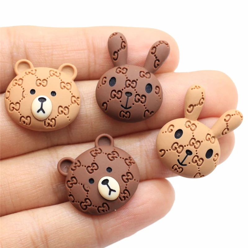

8PCS Kawaii Accessories 3D Nail Charms Cute Bear Nail Art Deocration Rhinestones Mixed Resin Candy Kwaii DIY Nail Tips