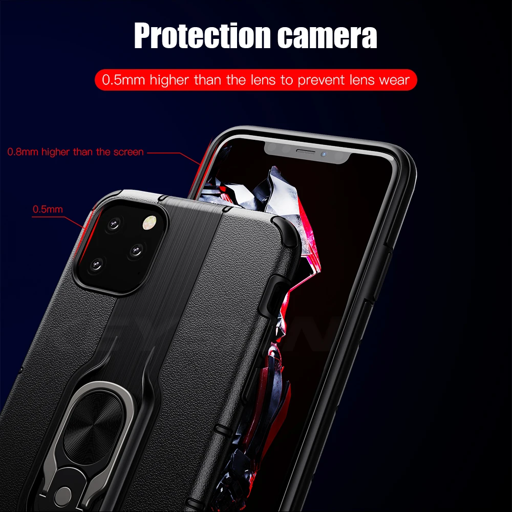 Ударопрочный защитный чехол KEYSION для iPhone 11 Pro Max чехол-подставка автомобильных