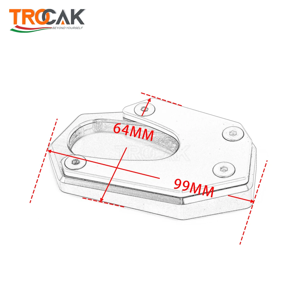 

Fit For Suzuki V-Strom 1000 DL1000 2014-2020 V-STROM 1000/XT 2019 2020 Kickstand Foot Side Stand Extension Pad Support Plate