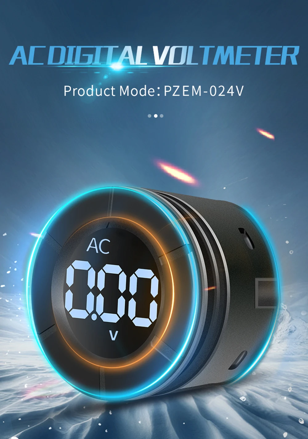 

AC Digital Voltmeter LCD Display 30-500V Wide Voltage Monitor Meter DC 0-300V Car Voltage Monitor Volt Panel Meter