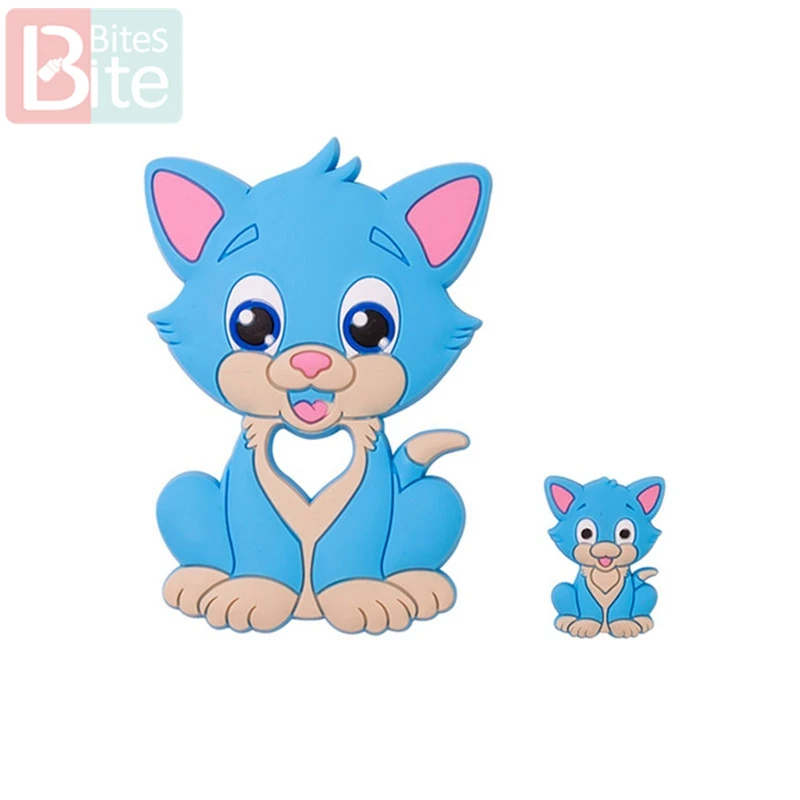 Sky Blue Укус укусов 2 шт./компл. Черепаха силиконовый детский Прорезыватель для зубов "сделай сам" для изготовления Еда Класс коала силиконовые крошечные стержень при прорезывании зубов силиконовые бусины комплект ювелирных изделий - Цвет: Sky Blue
