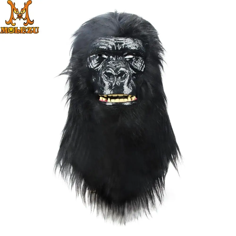 Маска Molezu для Хэллоуина маска на голову шимпанзе животное Горилла костюм косплея