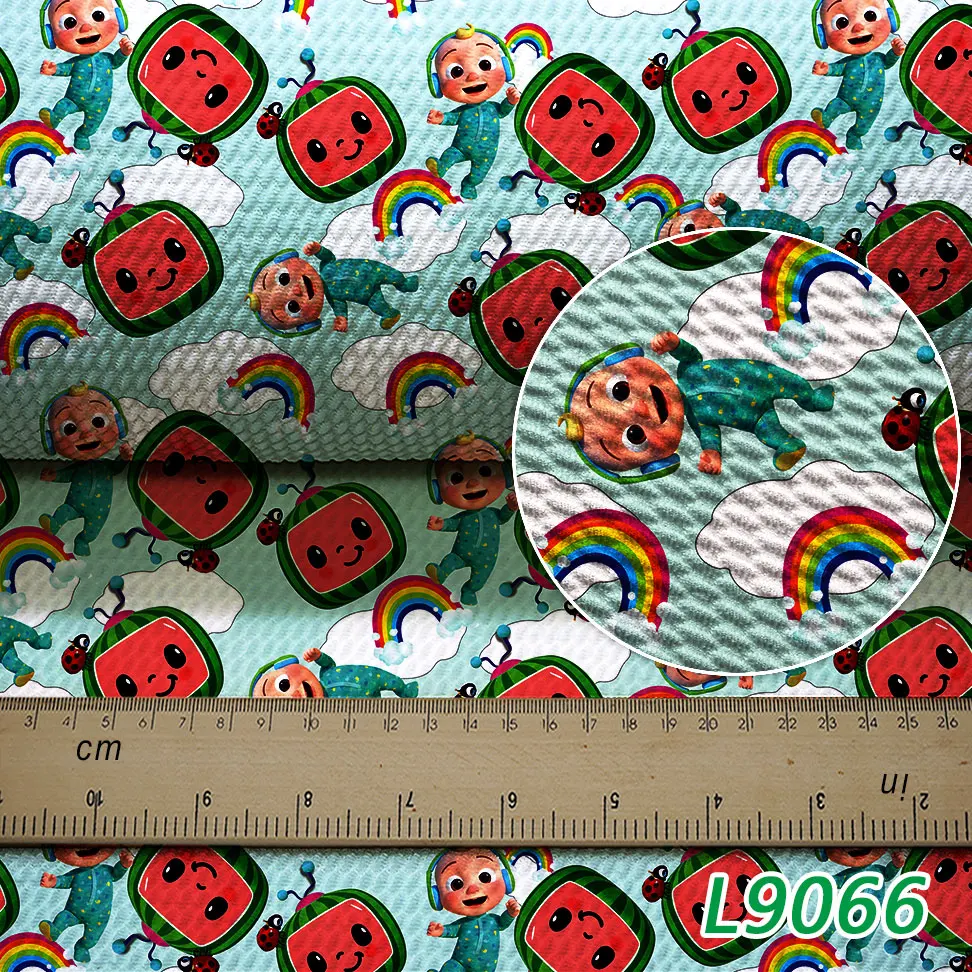 Ткань ливерпульная с текстурой пули 50 см * 140 мультяшный принт для платья