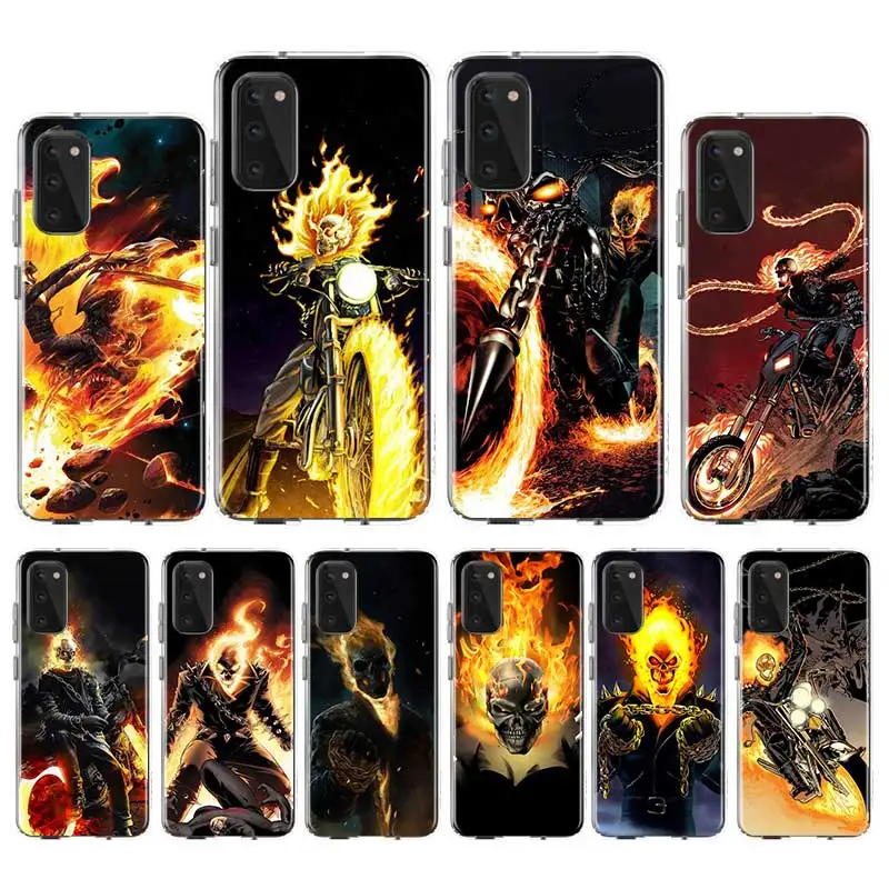 Чехол Ghost Rider из ТПУ для Samsung Galaxy S10 S20 Ultra S9 S8 Plus S10e S7 Note 8 9 10 Lite Bolsas чехол