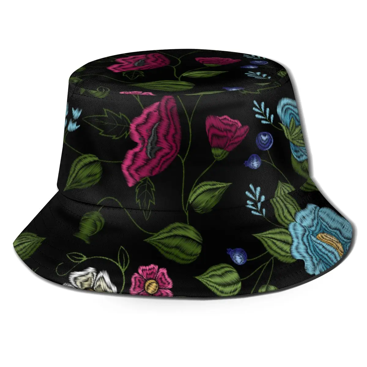 

2021 New Fisherman's Hat Unisex Fashion Bob Cap Traditional Floral Folk Style Hip Hop Gorros Panama Windproof outdoor Bucket Hat