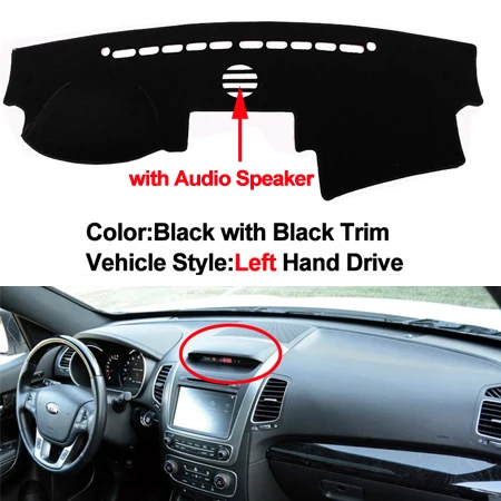 

Автомобильный внутренний коврик для приборной панели, накидка, коврик, подушка, 2 слоя, для Kia Sorento 2013 2014 LHD RHD