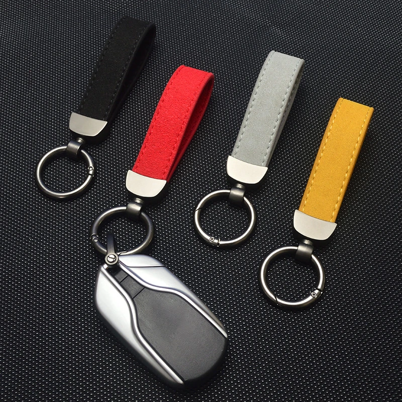 Роскошная натуральная кожа ремешок брелок для мужчин и женщин кожаный круглая