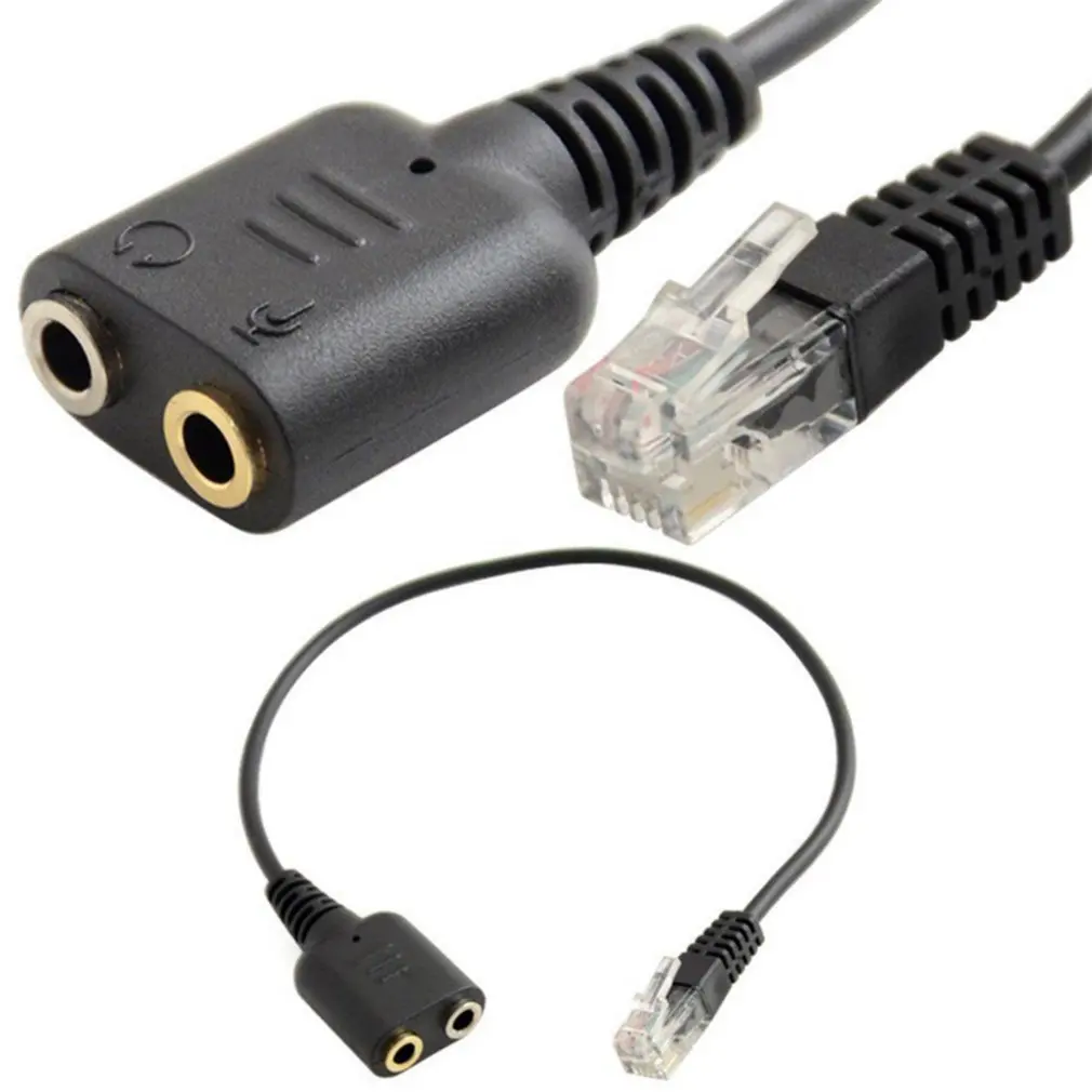 8in 2/3. 5 мм гнезда для RJ9/RJ10 PC Mic/гарнитура офисного телефона Кабель-адаптер |