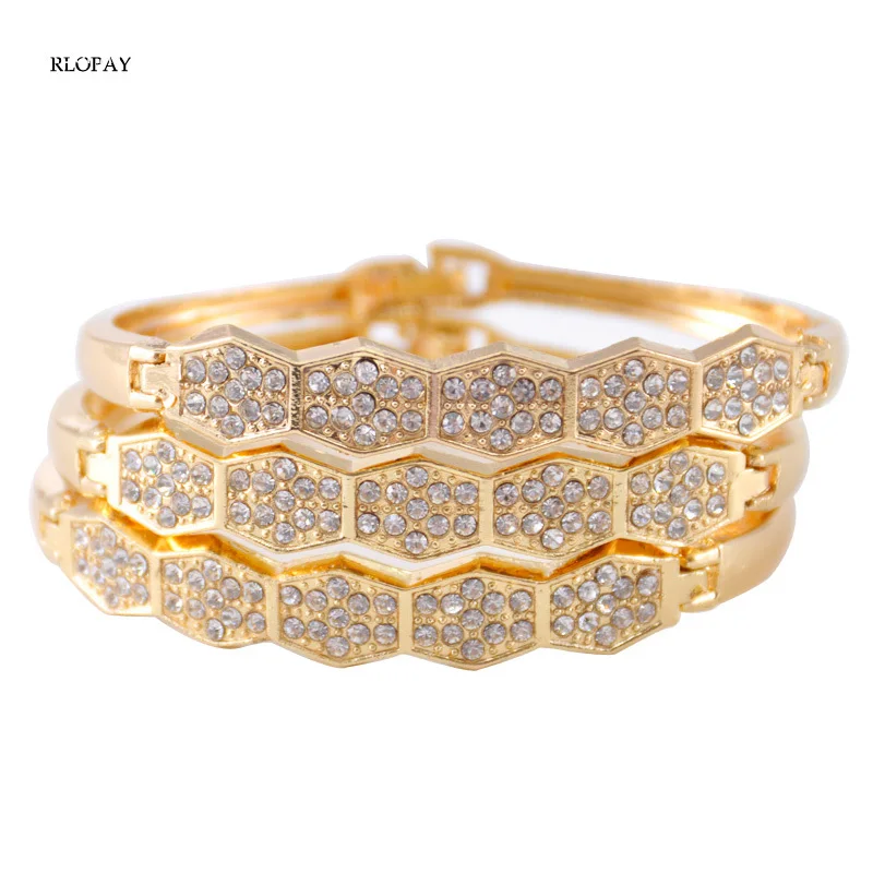 Модный женский и мужской браслет RLOPAY для влюбленных с шармами из золотого сплава