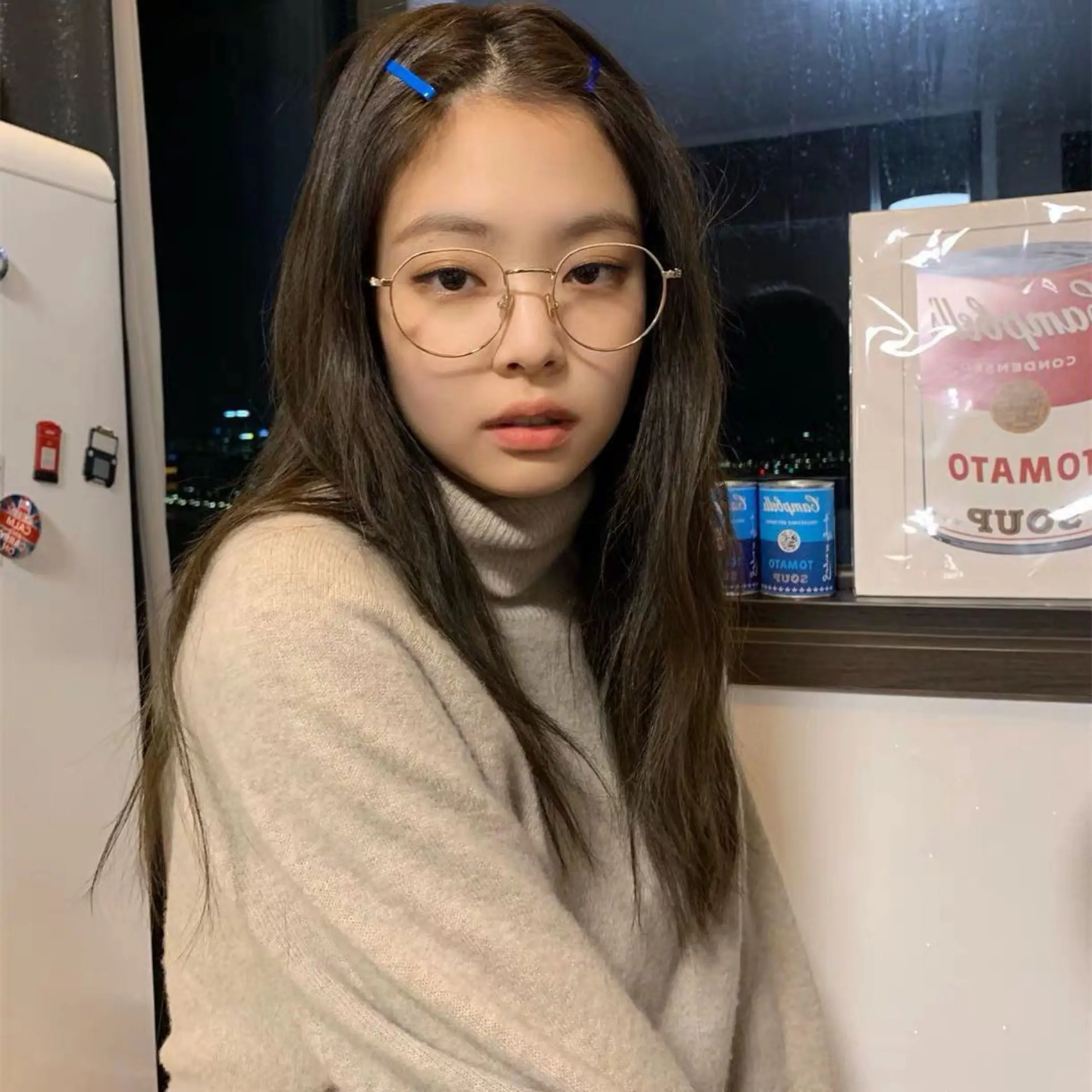Kpop Blackpink Jennie same корейские Серые вязаные толстовки с высоким воротником женская уличная Толстовка Harajuku Осенняя теплая одежда