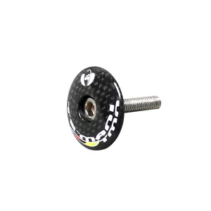 Новинка глянцевая крышка для велосипедного стержня из углеродного волокна 3K, велосипедные головные уборы, верхние колпачки из углеродного волокна, детали для велосипеда с болтами, бесплатная доставка