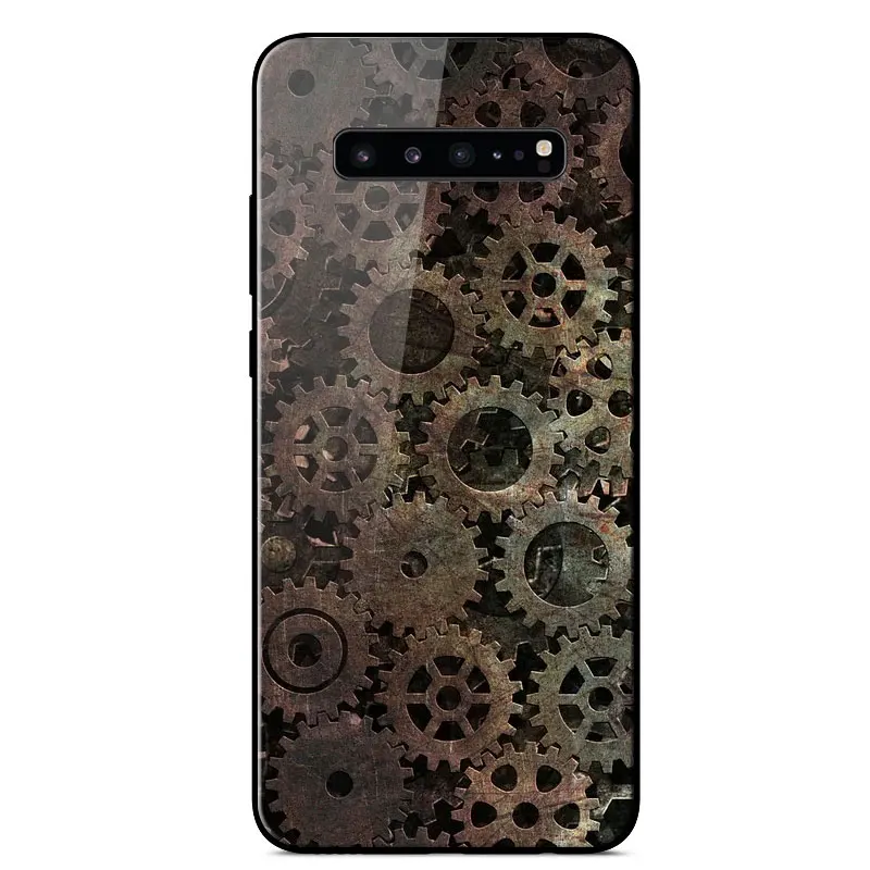 

For Samsung Galaxy S8 S9 Plus S10 5G S10 Lite S20 Ultra Case Mirror Painted High Quality Tempered glass Shockproof Phone Cover