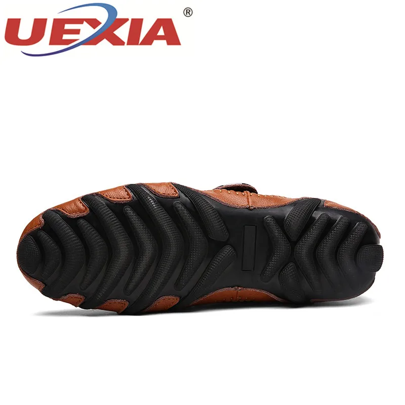 UEXIA Outdoor Sneakers Octopus Soles Flats Men's Shoes Men Driving Handmade Leather Casual Fashion Designer Moccasins | Обувь
