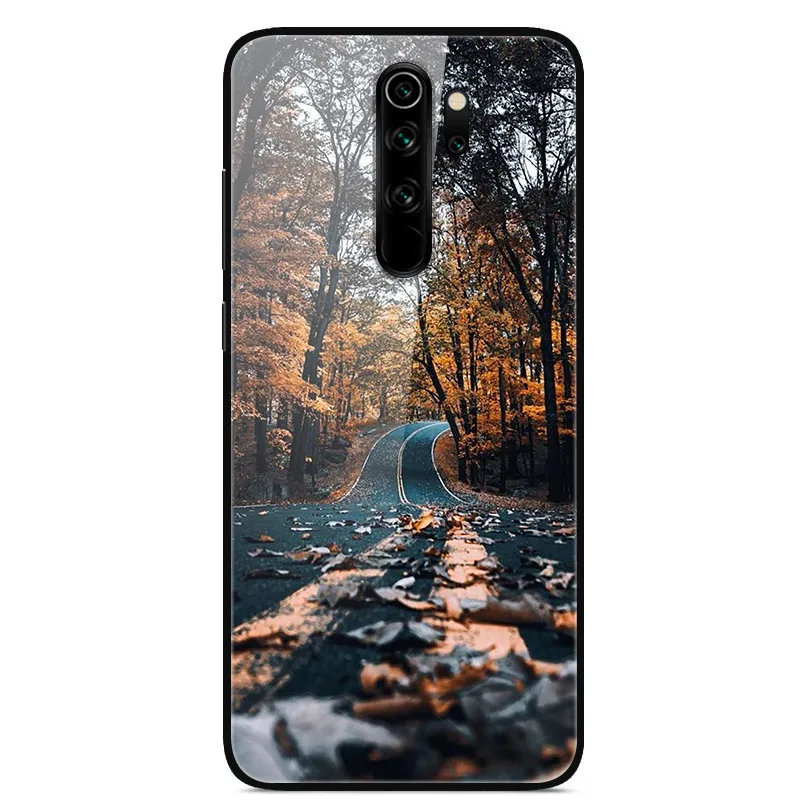 Чехол из закаленного стекла для Xiaomi Redmi Note 8T 8 Pro Жесткий поликарбоната с рисунком
