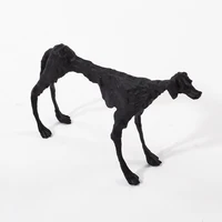 nordic home decoration cast iron dog statue sculpture living room decor abstract art animal figurine creative gift figurines