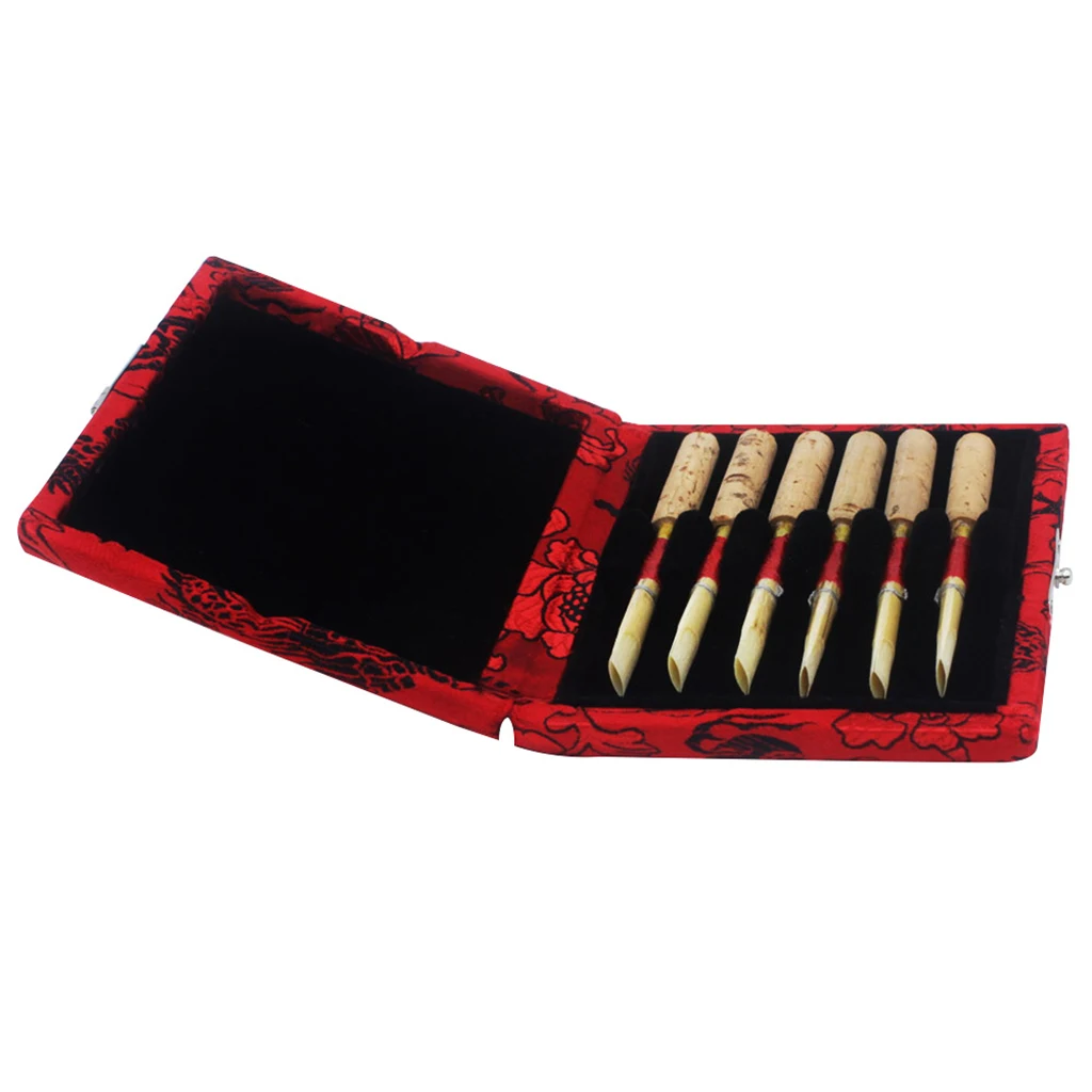 Практичный тканевый держатель для чехла защищает 6 тростников красный|Гобой| |