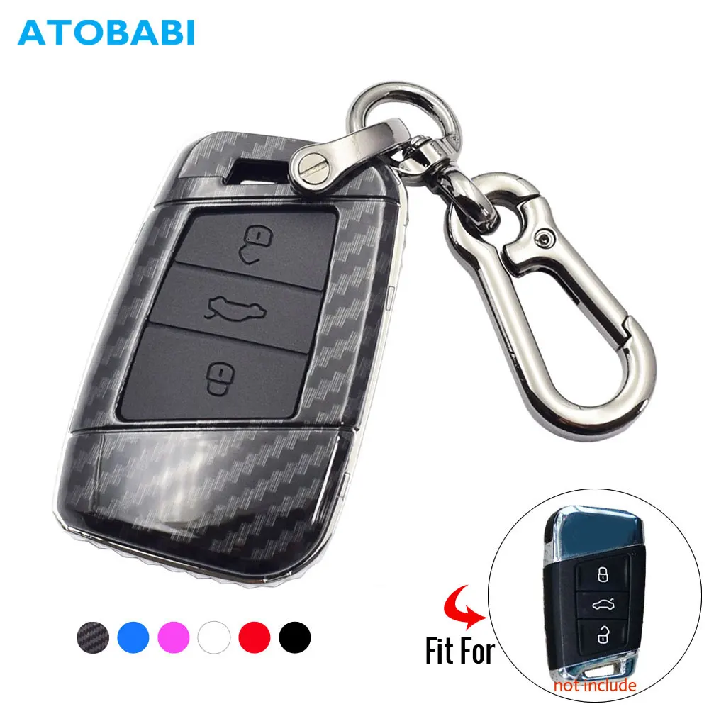Чехол ATOBABI для автомобильного ключа VW Passat B8 T Rock Amarok Polo Arteon Scirocco Beetle Touran Touareg Tiguan CC