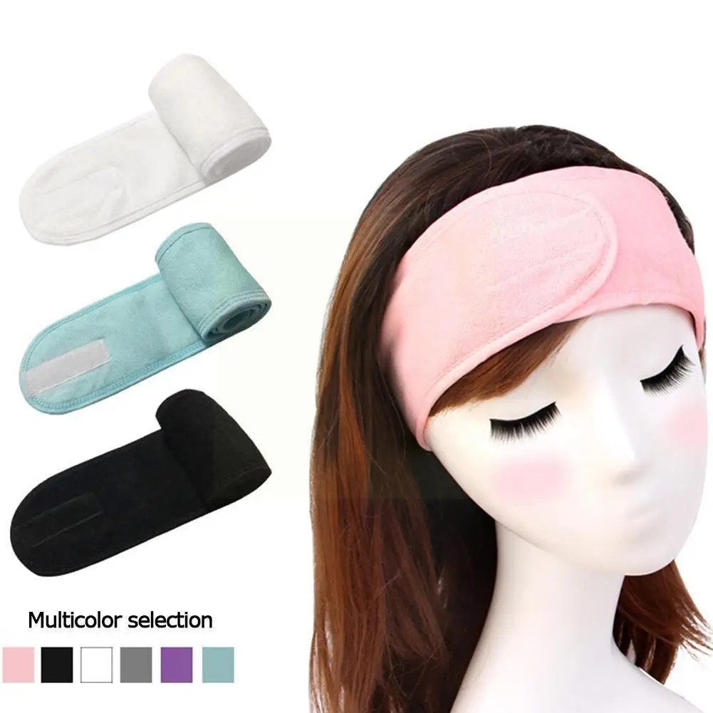 

Cosmetic Wrap Tiara Turban Face Wash Adjustable Yoga Toweling Hairband Bath Spa Makeup Accessories Headbands Women Salon L6k5