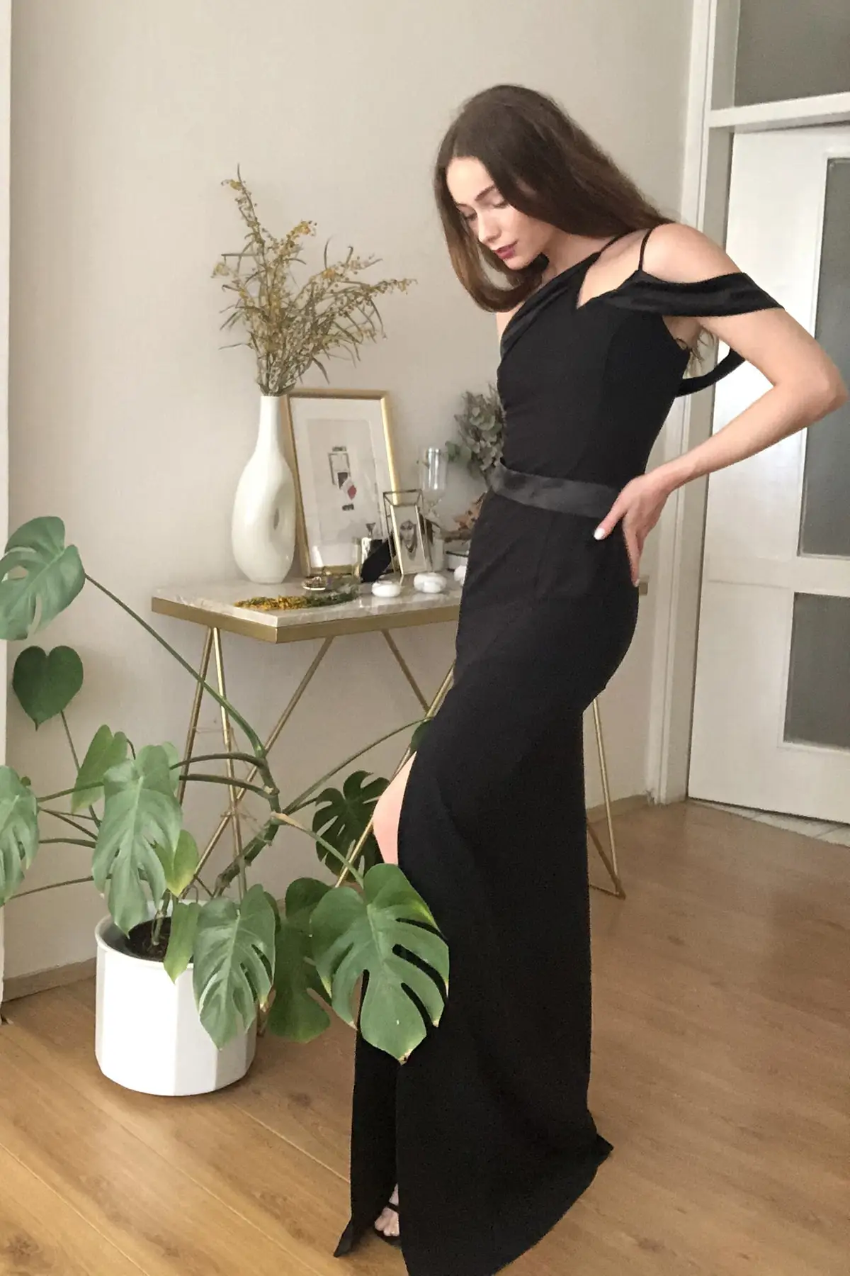 Trendyol Collar Detail Evening Dress &amp Prom Gown TPRSS20AE0254 | Свадьбы и торжества