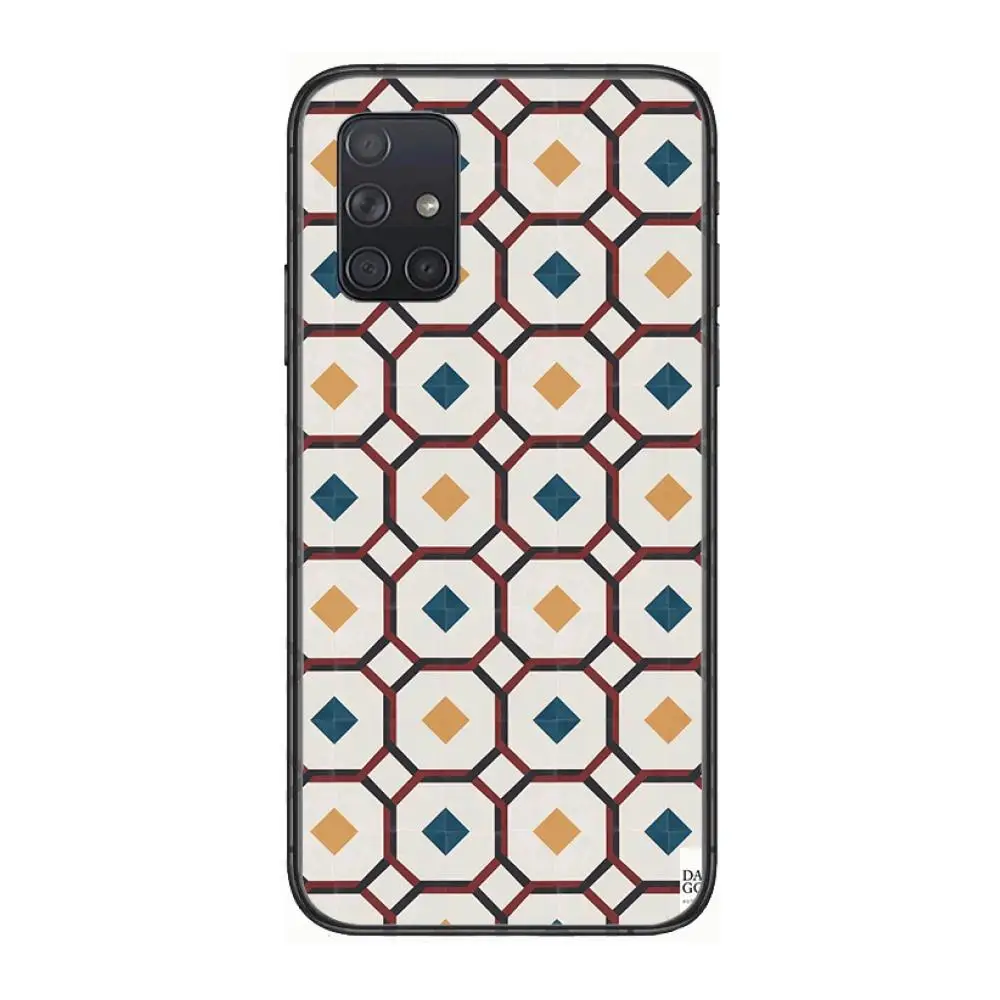 

Diamond lattice Phone Case Hull For Samsung Galaxy A 50 51 20 71 70 40 30 10 E 4G 5G S Black Shell Art Cell Cover